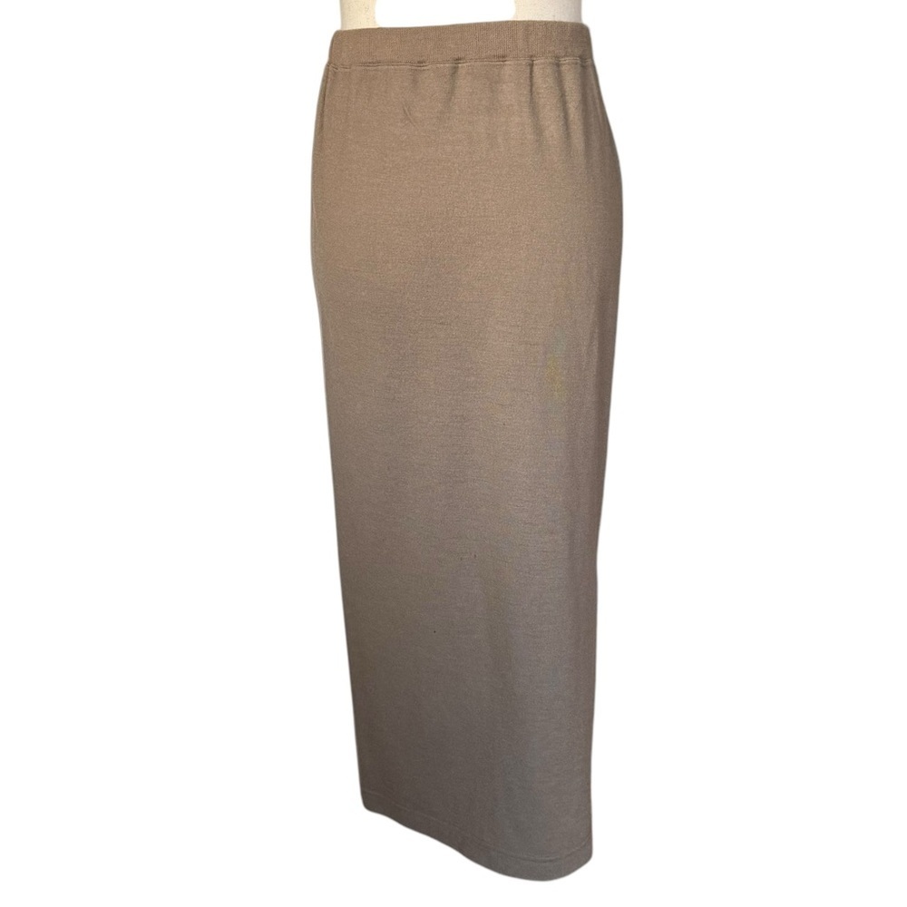Issey Miyake PermanenteTan Women's Knit Pencil Skirt Small Medium